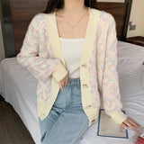 Long Sleeve Retro Elegant Knitted Cardigan Sweater