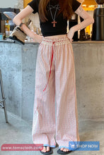 Casual Striped Pattern With Lace Patchwork Pants