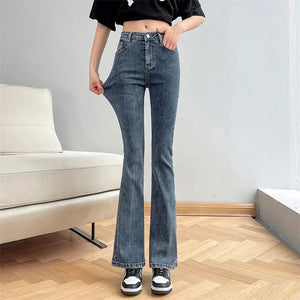 Retro Flare Jeans Ankle Length Pants