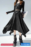 Loose Vintage Suede Irregular Skirts