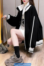 Long Sleeve Striped Style Zipper Jacket