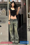 High Waist Wide Leg Retro Jeans Pants