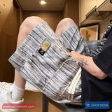 Casual Hip Hop Tie Dye Style Men Cargo Shorts