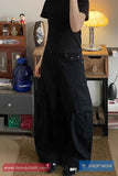 High Waist Wide Leg Cargo Pockets Pants