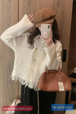 Long Sleeve Retro Tassel Style Cardigan Sweater