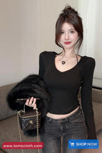 Long Sleeve Lace Backless Style Bandage Shirts