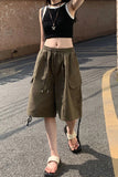 Big Pocket Wide Leg Shorts Pants