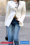 Long Sleeve Elegant Button Office Coat Blazer