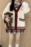 Loose Striped Knitted Cardigan Sweater