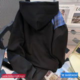 Long Sleeve Cute Bow Plaid Hooded Sweater