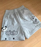 Cute Cat Embroidery Home Wear Shorts Pants