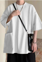 Loose Half Sleeve With Big Pocket Men Shirt