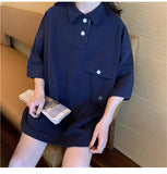 Loose Short Sleeve Pocket Shirts