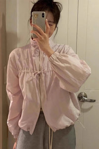 Solid Stand Neck Sun Protection Thin Basic Jacket