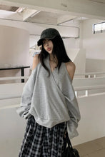 Long Sleeve Sexy Off Shoulder Halter Neck Sweatshirt
