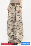 Loose Brown Camouflage Cargo Pockets Pants
