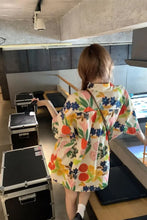 Short Sleeve Cute Floral Printed Blouse Shirt