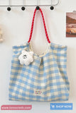 Cute Plaid Colors Casual Shoulder Bag