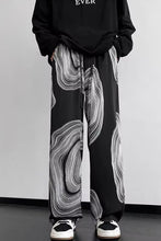 Elastic Waist Cylinder Pattern Men Pants