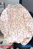 Short Sleeve Cute Rabbit Pattern Blouse Shirt