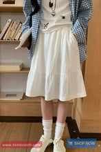 Casual A-Line Elastic Waist Mini Skirts