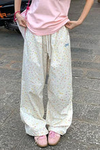 Loose Elastic Waist Stars Printed Cute Pants