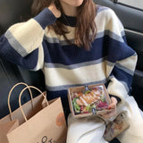 Striped Knitted Loose Casual Sweater