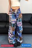 Loose Hip Hop Retro Plaid Casual Pants