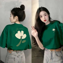 Casual Cute Flower Two Side Printed Shirt