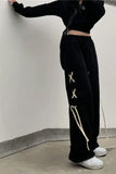 Loose Bandage Side Casual Sweatpants