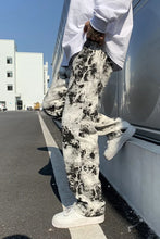 Hip Hop Black White Tie Dye Jeans Pants