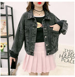 Long Sleeve Cropped Colorful Denim Jacket