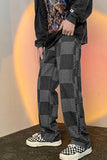 Loose Plaid Hip Hop Jeans Pants