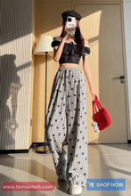 Cute Hearts Full Pattern Long Plaid Pants