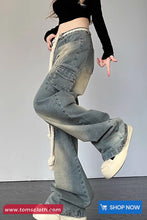 Stars Side Pattern Retro Long Jeans Pants