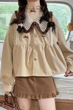 Long Sleeve Peter Pan Collar Cute Bow Blouse Shirts