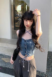 Denim Tie Crop Top – Modern Chic Everyday Statement Top
