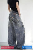 High Waist Vintage 3D Printed Loose Jeans Pants