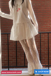 Retro Lace Ruffles Long Grunge Pants