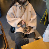 Loose Hooded Fluffy Sweatshirt