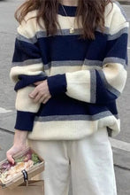 Striped Knitted Loose Casual Sweater