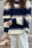 Striped Knitted Loose Casual Sweater