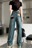 High Waist Classic Blue Long Jeans Pants