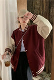 Loose Retro Basic Baseball Jackets