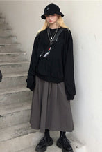 High Waist Solid Simple Long Skirts