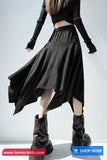 Loose Vintage Suede Irregular Skirts