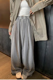 Loose Wide Leg Vintage Plaid Long Pants
