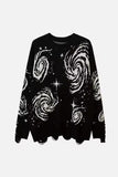Long Sleeve Creative Ripped Knitted Sweater