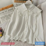 Long Sleeve Drawstring Collar Elegant Office Blouse Shirt