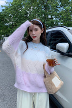 Long Sleeve Sweet Colors Hollow Out Sweater